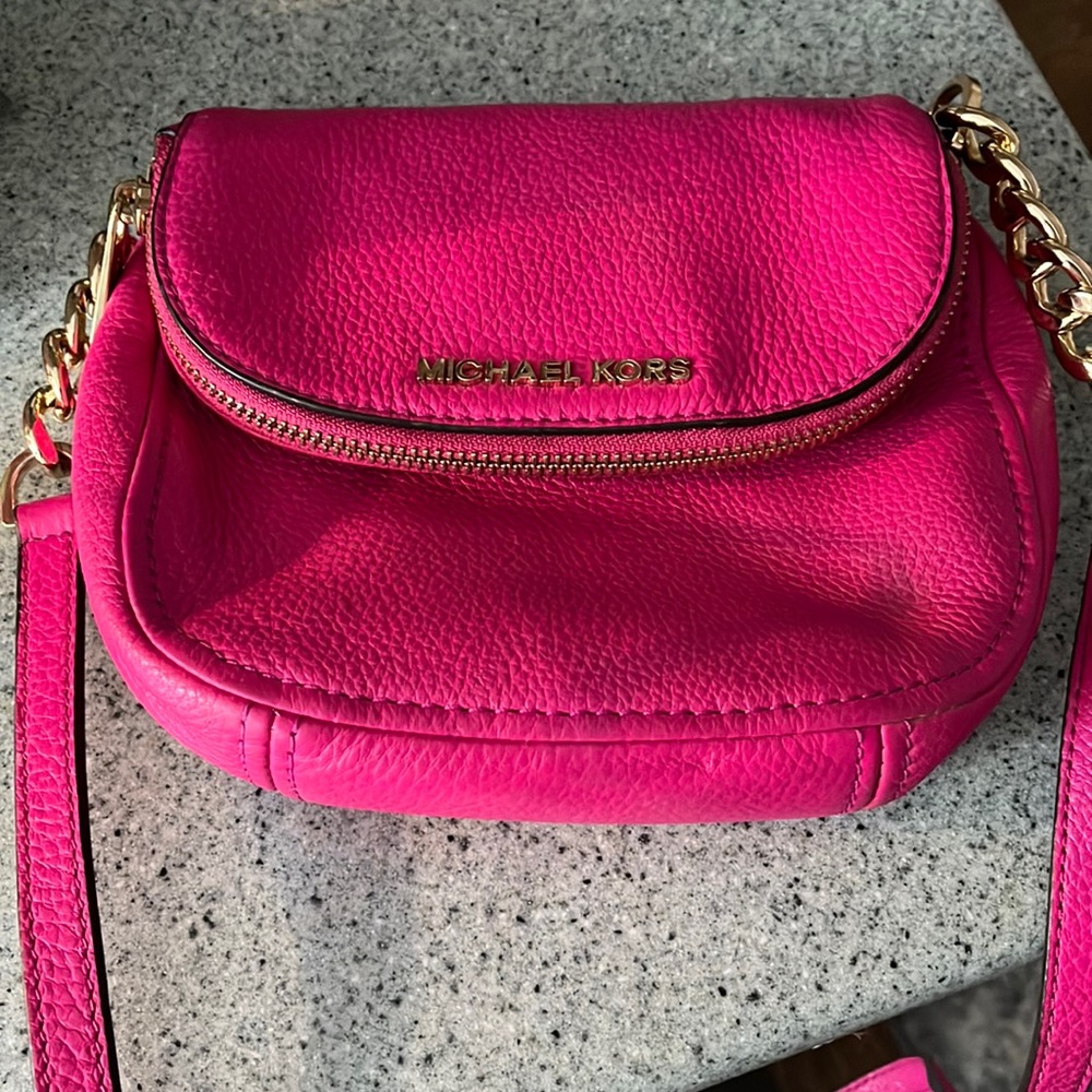Michael Kors small handbag with long strap and brass link